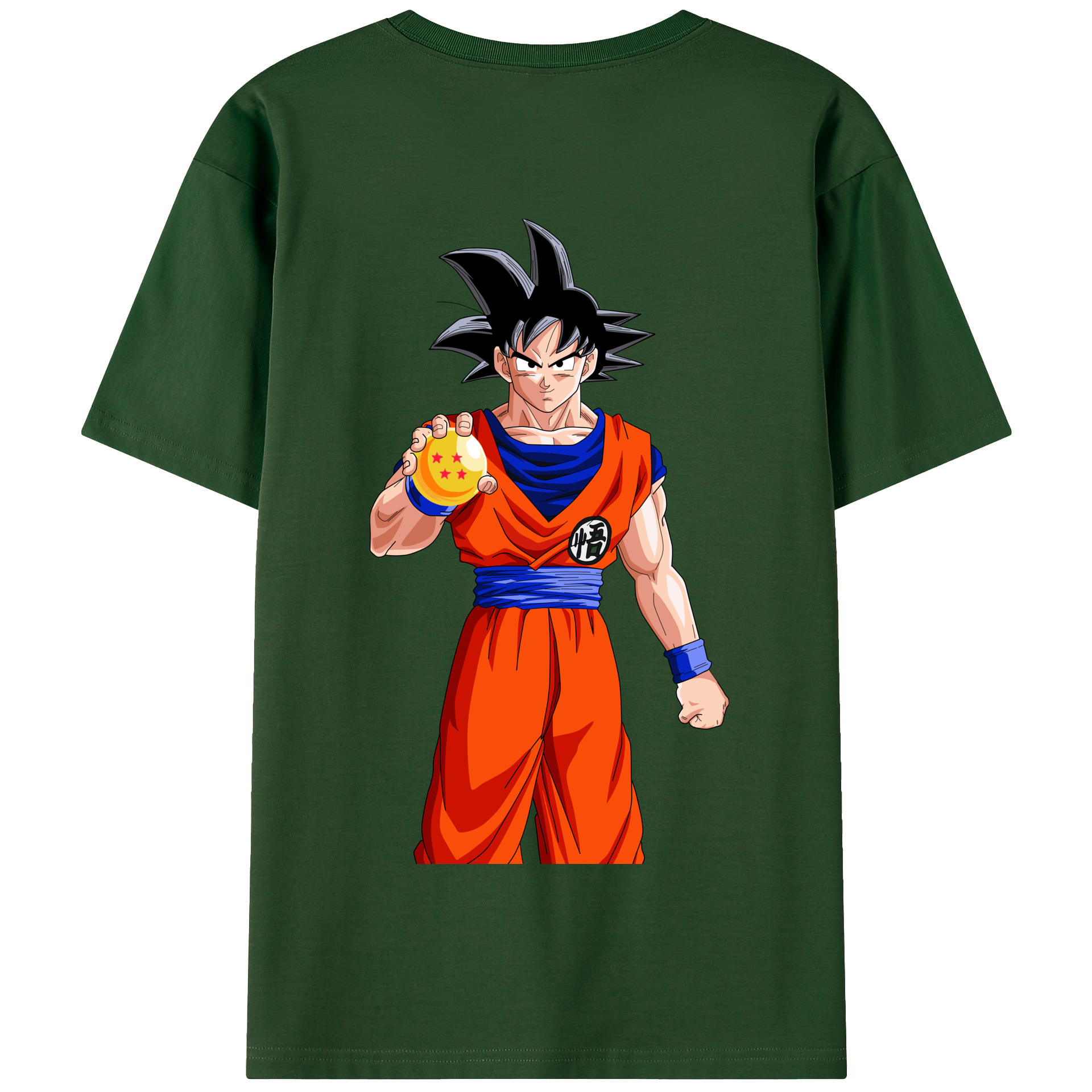 （画像用） ドラゴンボール 孫悟空（そん ごくう）Son Goku カカロット DRAGON BALL Kakarotto 綿100％半袖Tシャツ（背面プリント）